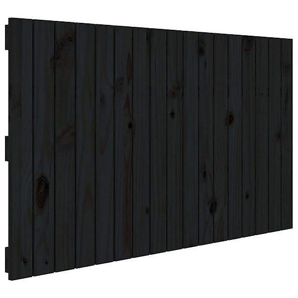 vidaXL Bett, Wand-Kopfteil Schwarz 108x3x60 cm Massivholz Kiefer günstig online kaufen