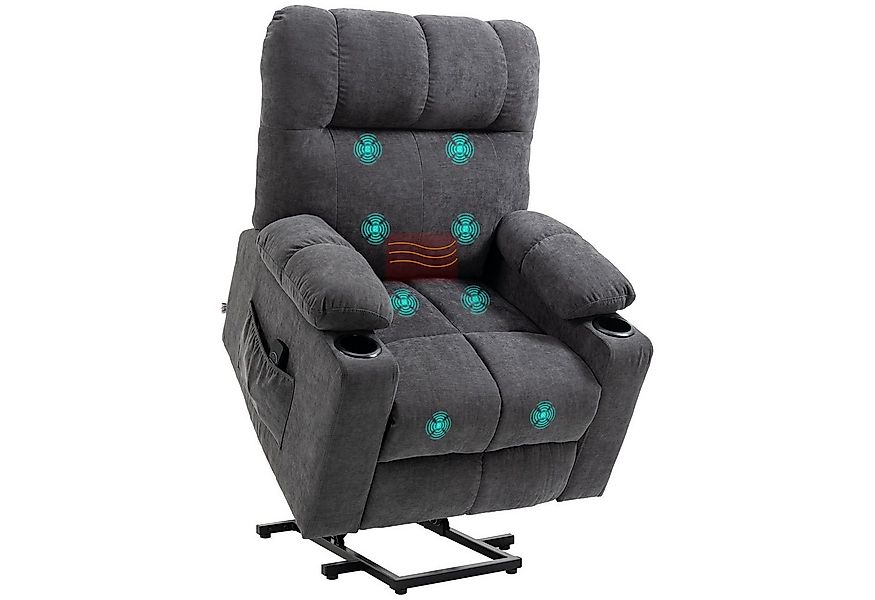 HOMCOM Massagesessel Sessel mit Aufstehhilfe, Elektrischer Kinosessel mit M günstig online kaufen