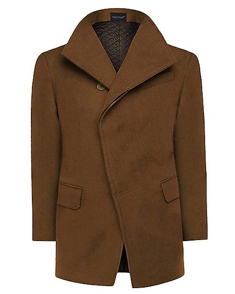 Allthemen Wollmantel mit Reverskragen Wintermantel Herren kurze Winterjacke günstig online kaufen