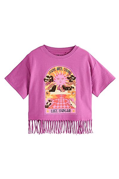 Next Paillettenshirt T-Shirt mit Fransen und günstig online kaufen