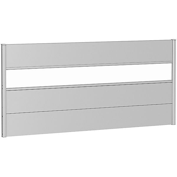 Biohort Wandpaneel Sichtschutz m. Acrylglas 200 cm x 90 cm Dunkelgrau-Metal günstig online kaufen