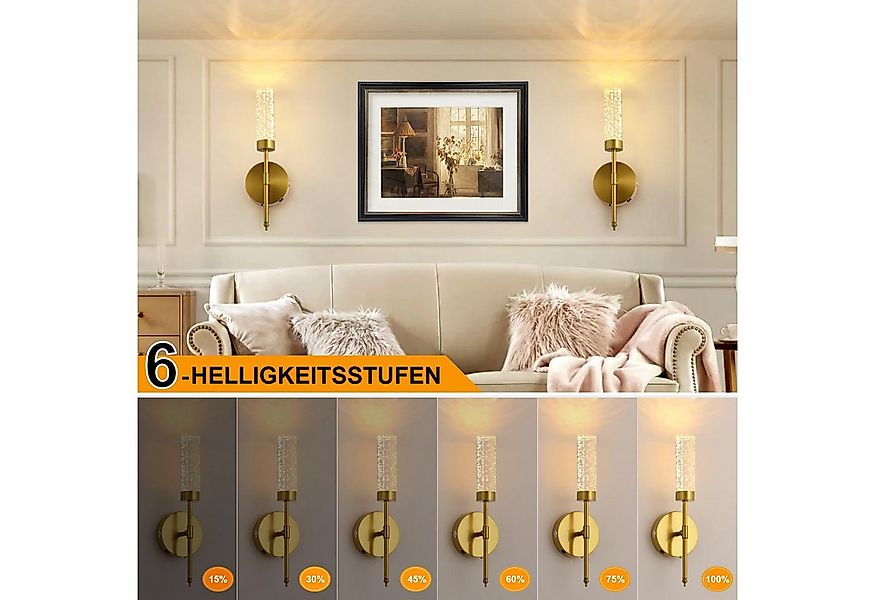 MUPOO LED Wandleuchte Kabellose Akku Wandleuchte mit Fernbedienung, 3 Farbt günstig online kaufen