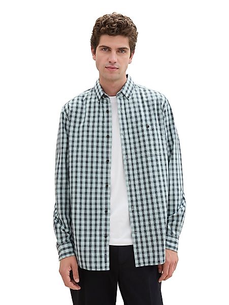 TOM TAILOR Karohemd Vichy mit Knopfleiste günstig online kaufen