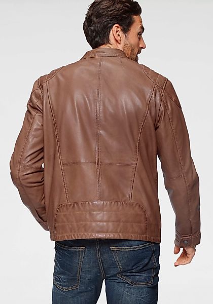 Bruno Banani Lederjacke "Flint", aus Lammnappaleder, taillierter Schnitt, B günstig online kaufen