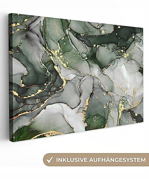 OneMillionCanvasses® Leinwandbild Luxus - Marmor - Grün, Fotodruck (1 St), günstig online kaufen