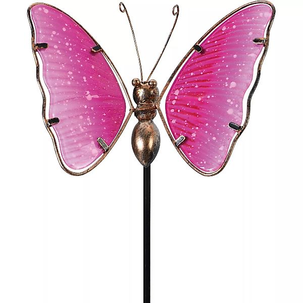 Gartenstecker Schmetterling Pink 95 cm günstig online kaufen