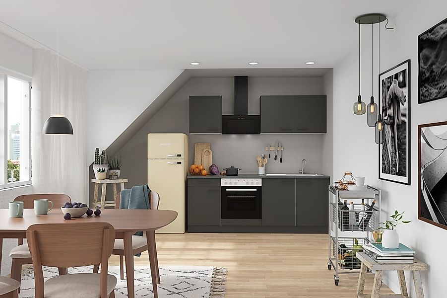 OPTIFIT Küchenzeile »Palma« Breite 210 cm, wahlweise mit E-Geräten, seitenv günstig online kaufen