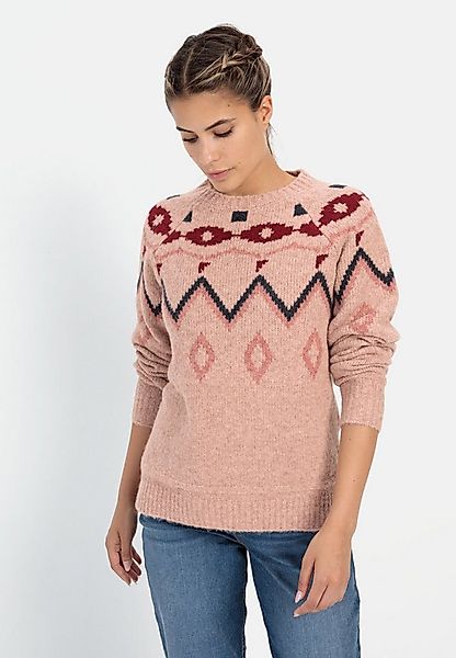 camel active Norwegerpullover mit Norwegermuster Langarm Rundhals günstig online kaufen