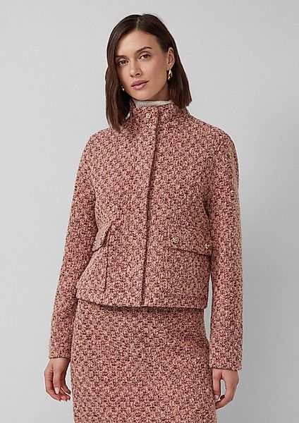 s.Oliver Funktionsjacke Indoor-Jacke Gefütterte Bouclé-Jacke mit verdecktem günstig online kaufen