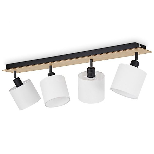 hofstein Deckenleuchte »Costa« Deckenlampe aus Holz/Metall/Stoff günstig online kaufen