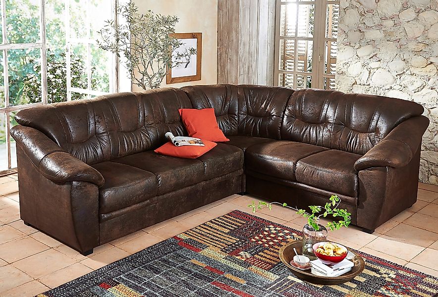 Home affaire Ecksofa "Savona L-Form, B: 262 cm", mit Federkern günstig online kaufen
