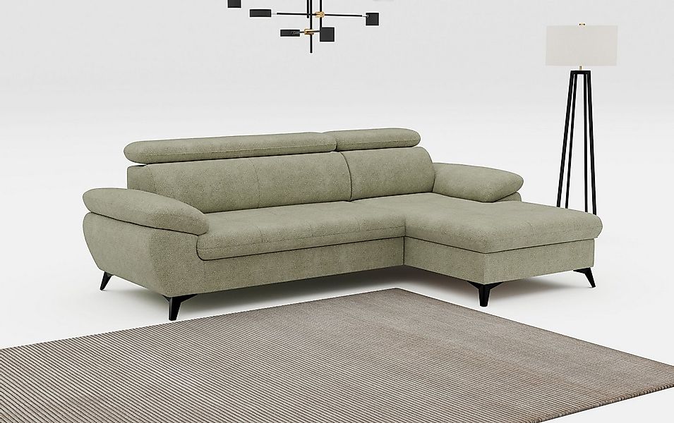 COTTA Ecksofa Hudson L-Form, mit Kopfteilverstellung, wahlweise mit Bettfun günstig online kaufen