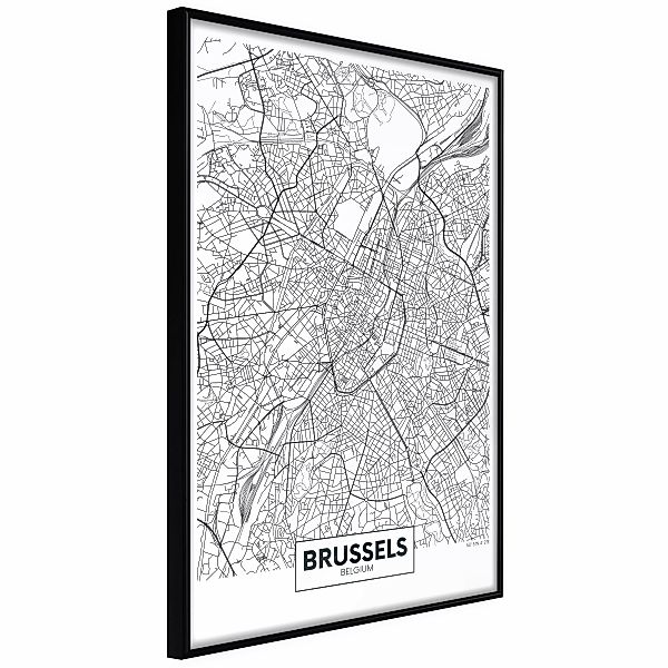 Poster - City Map: Brussels günstig online kaufen