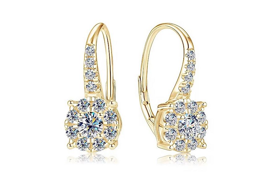 ROUGEMONT Paar Creolen Bezaubernde Moissanit Damen Creolen Ohrringe 925 Sil günstig online kaufen