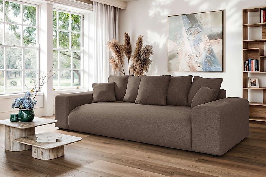 Home affaire Big-Sofa "LAKESIDE 3-Sitzer Schlafsofa mit Bettkasten, Breite günstig online kaufen