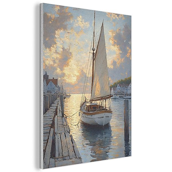 MuchoWow Gemälde Segelboot - Sonne - günstig online kaufen