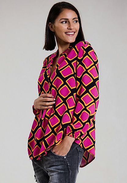 Andijamo-Fashion Schlupfbluse GEO POP Kraftvoller Rautendruck günstig online kaufen