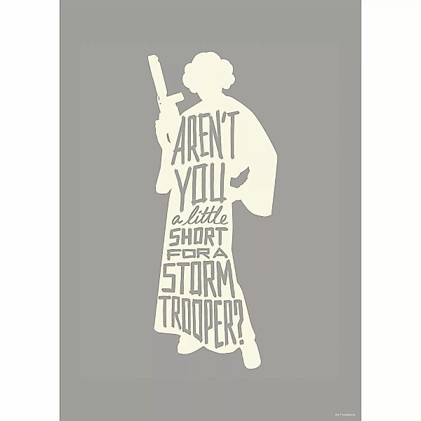 Komar Bild »Star Wars Silhouette Quotes Leia«, Disney, (1 St.), Wandbild zu günstig online kaufen