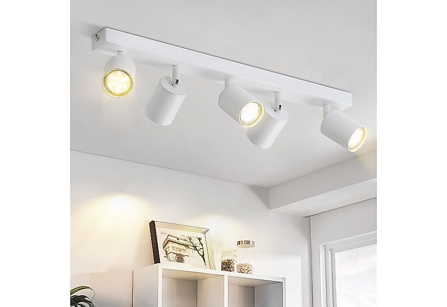 Nettlife Deckenstrahler Weiß Wohnzimmer 1/2/3/4/5/6 Flammig GU10 Deckenspot günstig online kaufen