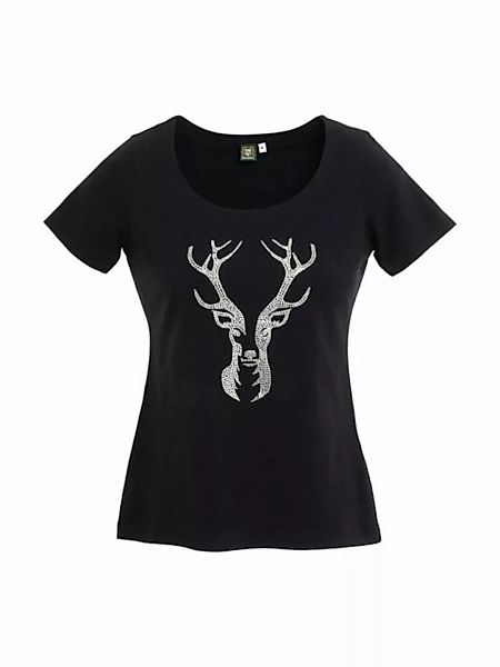 OS-Trachten Trachtenshirt T-Shirt 458058-2206-70 schwarz günstig online kaufen