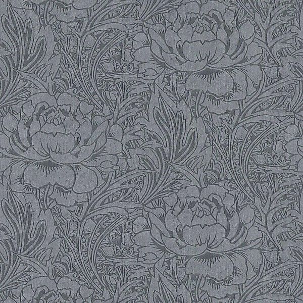 Bricoflor anthrazit Tapete mit Rosen Vlies Blumentapete Nostalgisch für Ess günstig online kaufen