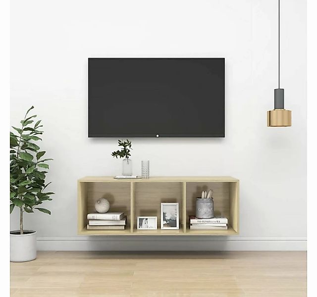 furnicato TV-Schrank TV-Wandschrank Sonoma-Eiche 37x37x107 cm Holzwerkstoff günstig online kaufen