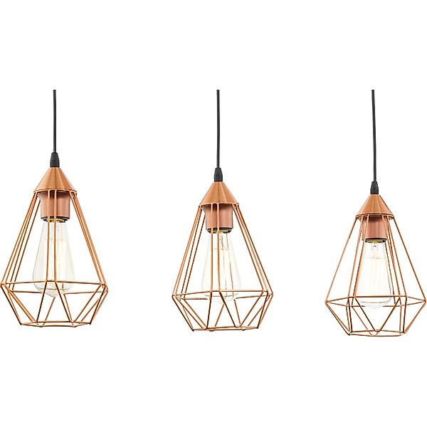 Eglo Pendelleuchte Tarbes Schwarz 3-flammig Ø 31 cm günstig online kaufen