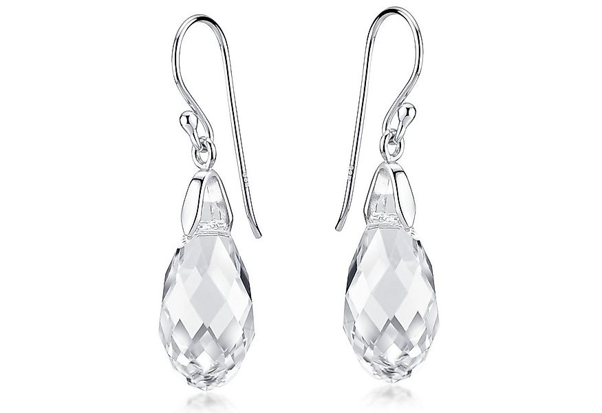 Materia Paar Ohrhänger Tropfen Kristall Weiß Transparent facettiert SO-374, günstig online kaufen
