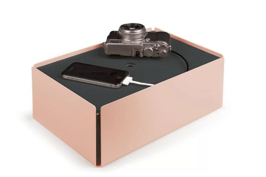 Kabelbox CHARGE-BOX beigerot Filz grau günstig online kaufen