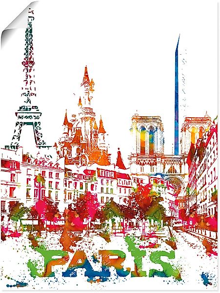 Artland Wandbild "Paris Grafik", Paris, (1 St.), als Alubild, Outdoorbild, günstig online kaufen