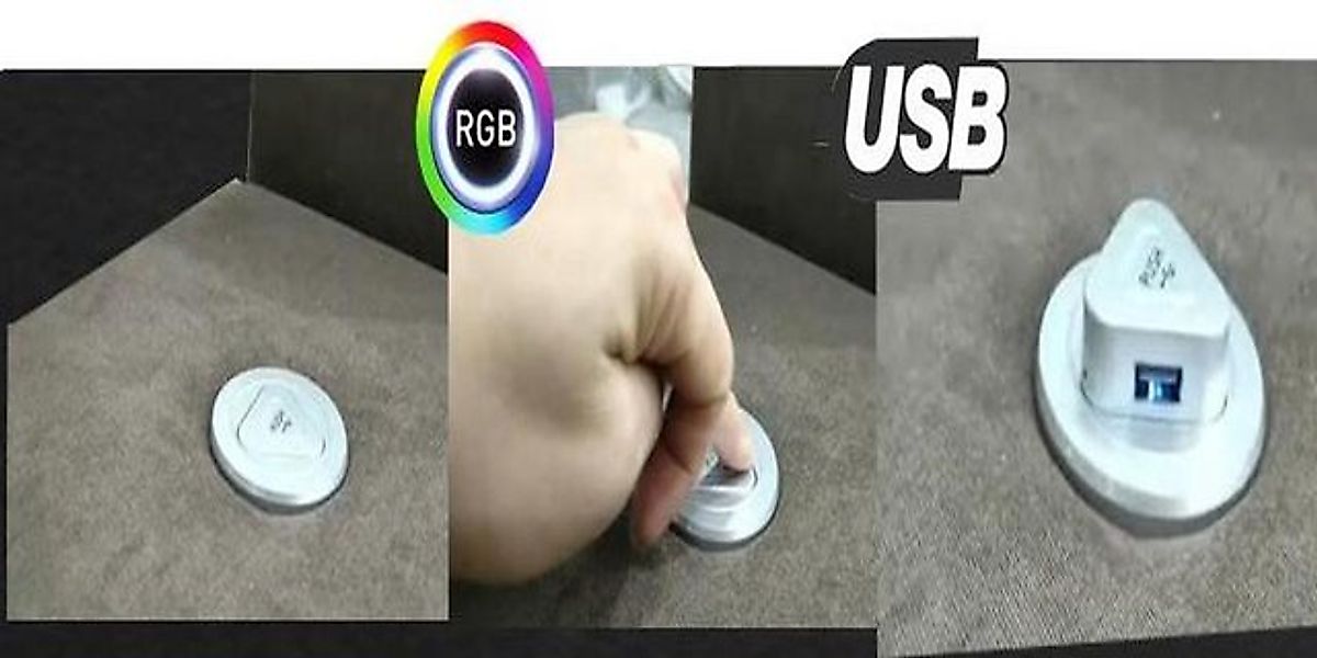 JVmoebel Ecksofa Ledersofa Eck Leder Sofa USB Wohnlandschaft Polster Garnit günstig online kaufen