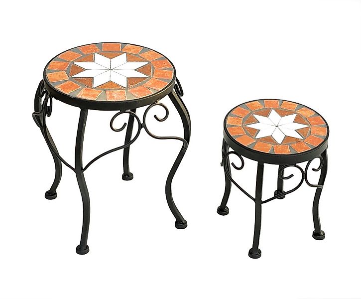 DanDiBo Blumenhocker Mosaik Rund 2er Set 20 und 27 cm Blumenständer 12014 B günstig online kaufen