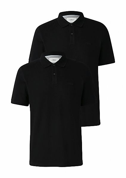 s.Oliver Poloshirt, (Packung, 2 tlg.), mit Logo Stickerei günstig online kaufen