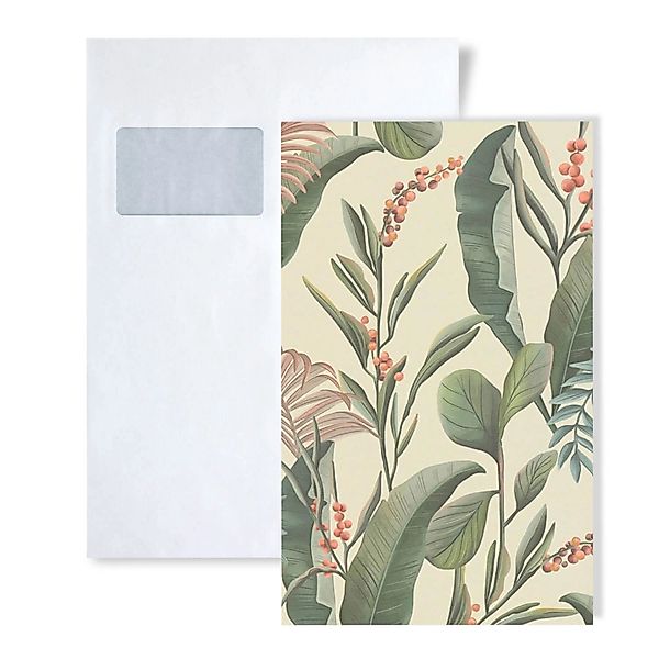 PROFHOME 1 MUSTERSTÜCK S-394361-GU DIN A4 MUSTER der Floralen Tapete günstig online kaufen
