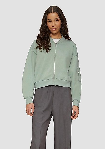 QS Sweatshirt Sweatshirt Verkürzter Sweat-Blouson günstig online kaufen