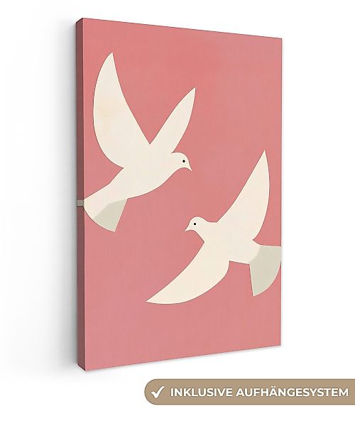 OneMillionCanvasses® Leinwandbild Tauben - Weiß - günstig online kaufen