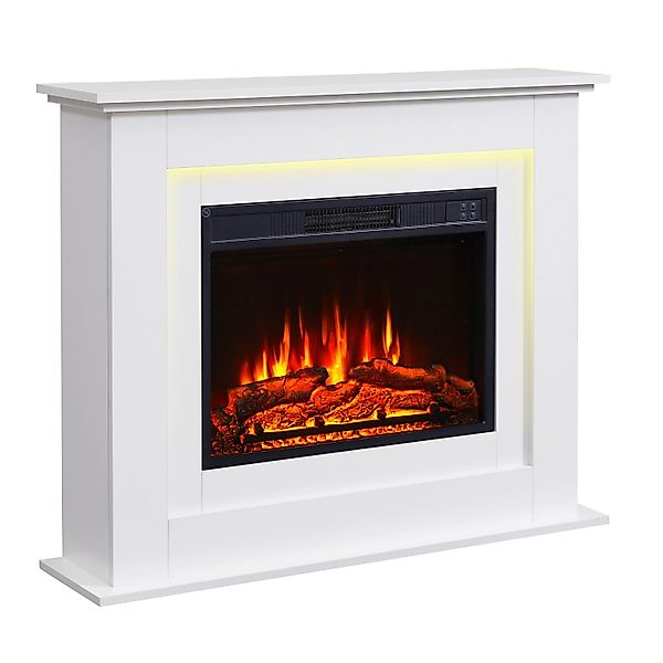 BALDERIA FI-WE Elektrokamin Standkamin Heizung 3D-Flammeneffekt Weiß günstig online kaufen