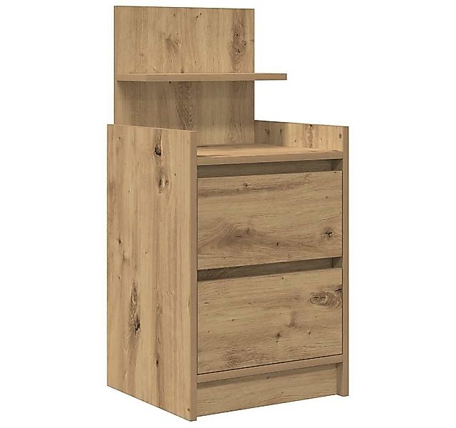 vidaXL Nachttisch Nachttisch mit 2 Schubladen Artisan-Eiche 38x34x80 cm (1- günstig online kaufen