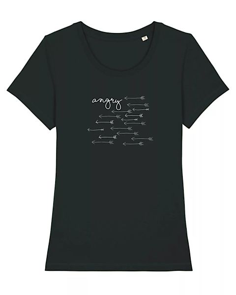 Damen T-shirt Aus Bio-baumwolle "Angry" günstig online kaufen