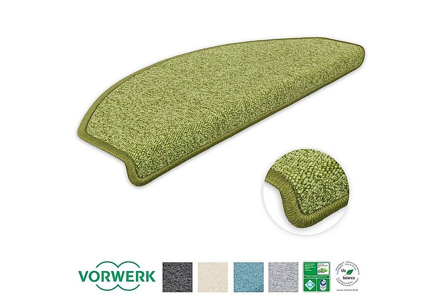 Metzker® Stufenmatte Stufenmatten Vorwerk Durango Halbrund Grün 15 Stück, h günstig online kaufen