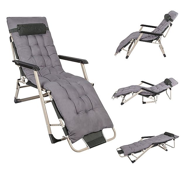 JEOBEST Gartenstuhl Sonnenliege, klappbarer Liegestuhl,Verstellbare Rückenl günstig online kaufen