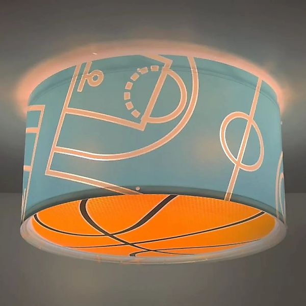 Deckenleuchte Basket in Blau und Orange E27 2-flammig günstig online kaufen