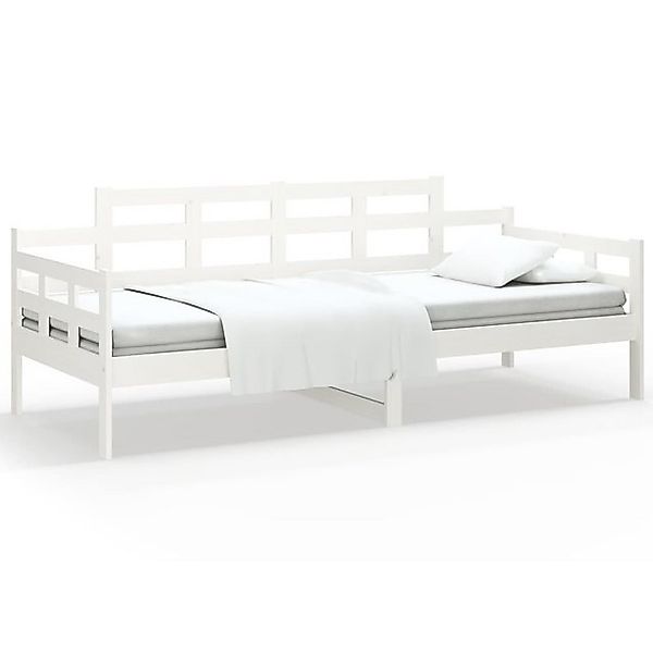 vidaXL Bett, Tagesbett Weiß Massivholz Kiefer 90x190 cm günstig online kaufen