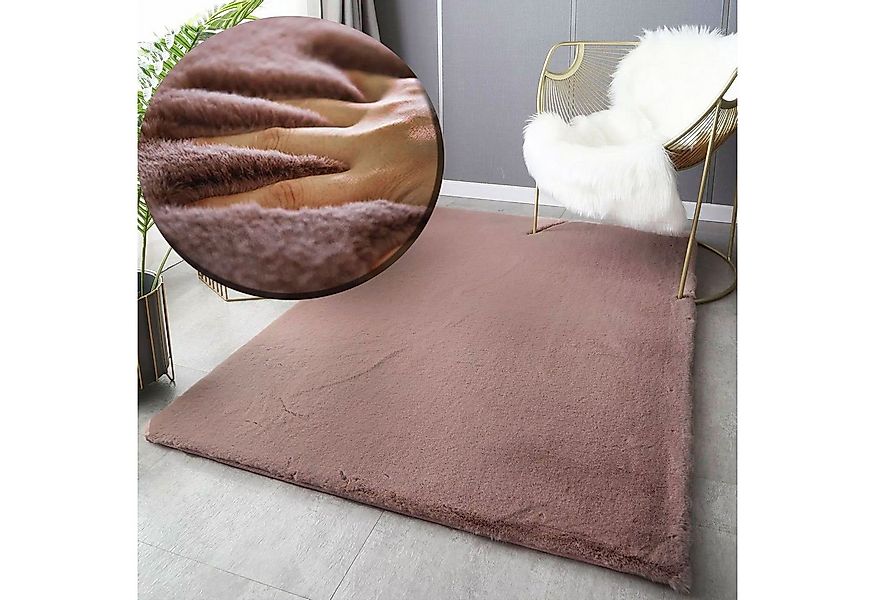 Vimoda Hochflor-Teppich Kunstfell Teppich, Flauschiger Hochflor Wohnzimmer günstig online kaufen