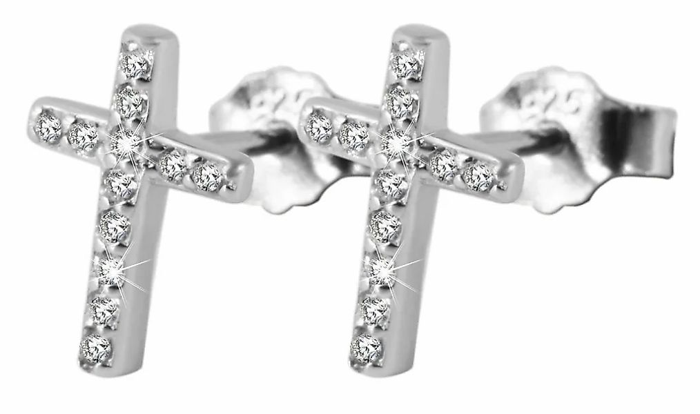 Adelia´s Paar Ohrhänger "Damen Ohrringe – Ohrstecker aus 925 Silber mit Zir günstig online kaufen