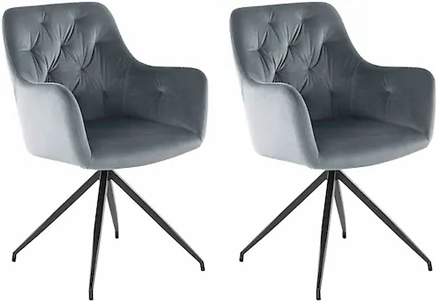 INOSIGN Esszimmerstuhl »Tina«, 2er-Set, Schalenstuhl mit softem Samtvelours günstig online kaufen