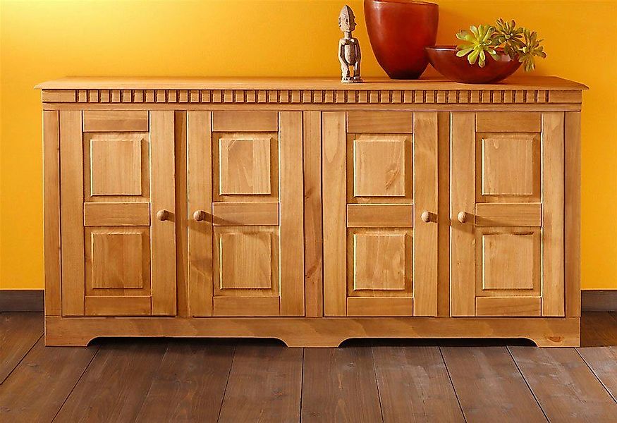 Home affaire Sideboard "Lisa", Kommode aus massivem Kiefernholz, Breite 158 günstig online kaufen