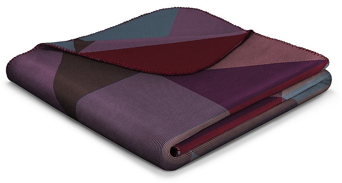 Wohndecke Purple Geometric, lila Sofadecke in 150x200, Decke aus Baumwoll-M günstig online kaufen