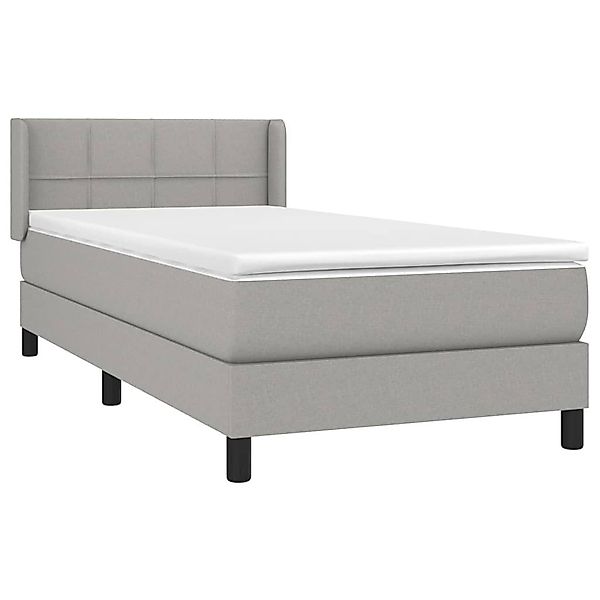 vidaXL Bett Boxspringbett mit Matratze Hellgrau günstig online kaufen