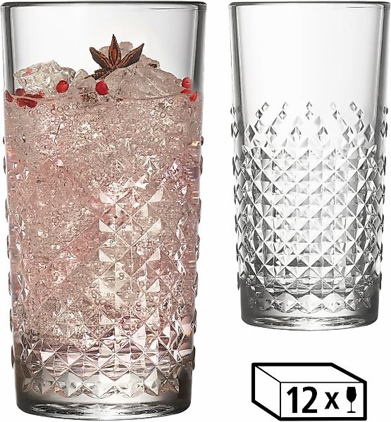 LIBBEY Gläser-Set "Beverage Glas -OCULAR-, 473 ml, Ø 8 cm, H: 15,5 cm, 12er günstig online kaufen